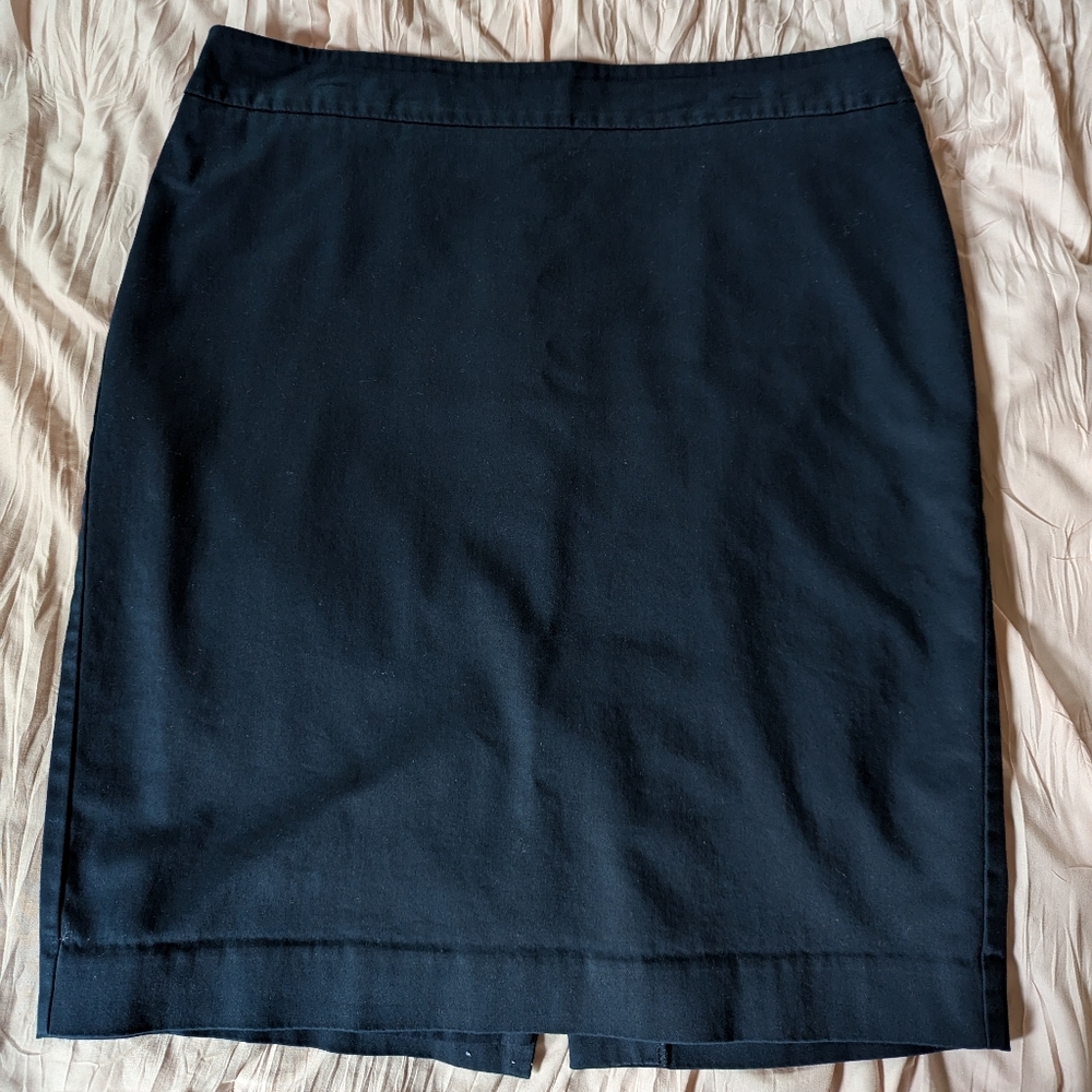 Classic Navy Blue Pencil Skirt